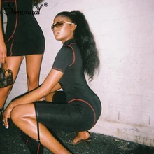 Simenual Casual Skinny Workout Women Biker Playsuits Sporty Striped Zipper Short Sleeve Athleisure Rompers 2020 Skinny Playsuit Simenual Casual Skinny Workout Women Biker Playsuits Sporty Striped Zipper Short Sleeve Athleisure Rompers 2020 Skinny Playsuit