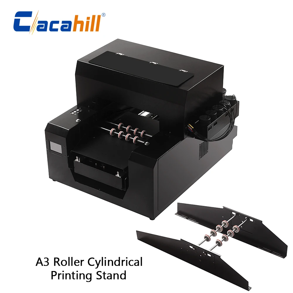 

A3 roller cylinder printer 6-color inkjet type using Epson L1800 print head for beverage bottle/mobile phone case/card printing