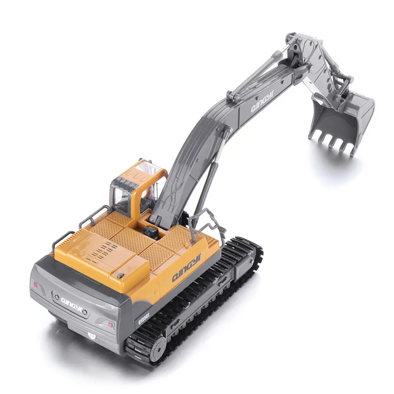 

QY2301 2.4G 1/28 8CH Brush Motor and ESC RC Excavator Car Vehicle Models With Sound 360 degree Spin