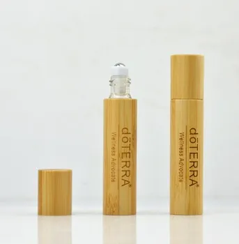 

Custom Engraving Logo empty 5ml 10ml 100% Organic Bamboo Cosmetic Packaging Beautiful Bamboo Roll On Bottle Sample Perfume Tube