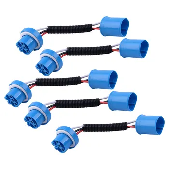 

5pcs Headlight Fog Driving Light Extension Wiring Harness Socket Connector Fit For 9007 9004 HB5