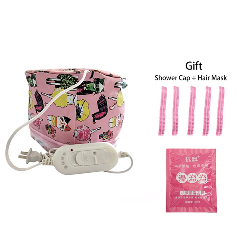 Women Hair Steamer Steamer Nourishing Thermal Dyeing 3 Modes Adjustable Electric Hair Care Heating Cap Care Styling Tool
