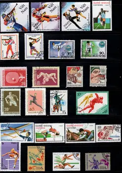 

50Pcs/Lot Sports Stamp Topic All Different From Many Countries NO Repeat Postage Stamps with Post Mark Philately