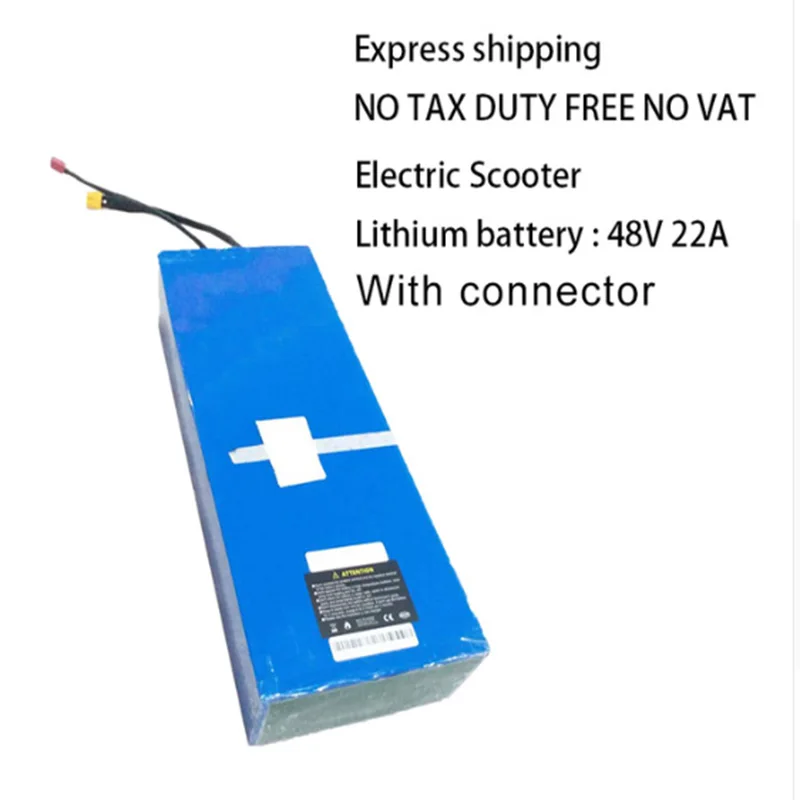 48V22A battery Нет пошлин бесплатно без НДС 48 В батарея 36 В литий-ионные батареи для электрического скутера с зарядным устройством и разъемом Электрический скутер - Цвет: 48V22A battery