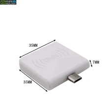 ISO14443A HF 13,56 MHz samrt IC кардридер для Android мобильного телефона RFID считыватель USB OTG питание Мини ультра-маленький портативный
