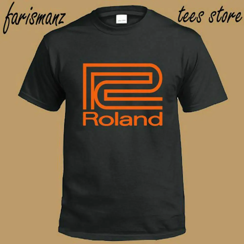 2019 модная футболка с логотипом Roland Synthesize черная | Мужская одежда