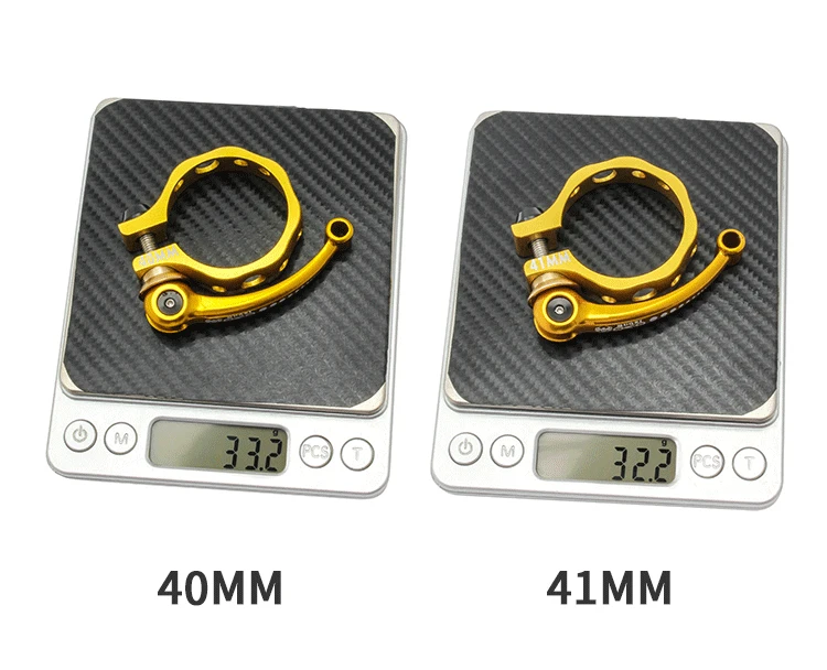 MUQZI 40MM 41MM Bike Seatpost Clamp Ultralight Aluminum Alloy Quick Release Seat Tube Clamp For Dahon Folding Bicycle MUQZI 40MM 41MM Bike Seatpost Clamp Ultralight Aluminum Alloy Quick Release Seat Tube Clamp For Dahon Folding Bicycle