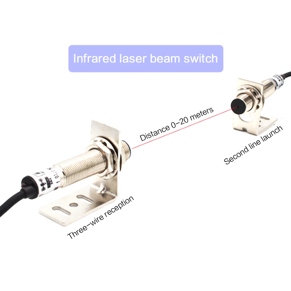 E3F-20L / 20C1 NPN Laser Beam Photoelectric 20 Meters Infrared Sensor Switch | Обустройство дома