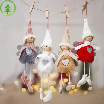

Fashion Christmas Creative Kawaii Doll Pendant Tree Decoration Angel Xmas Plush Dolls Home Cute Party Decor
