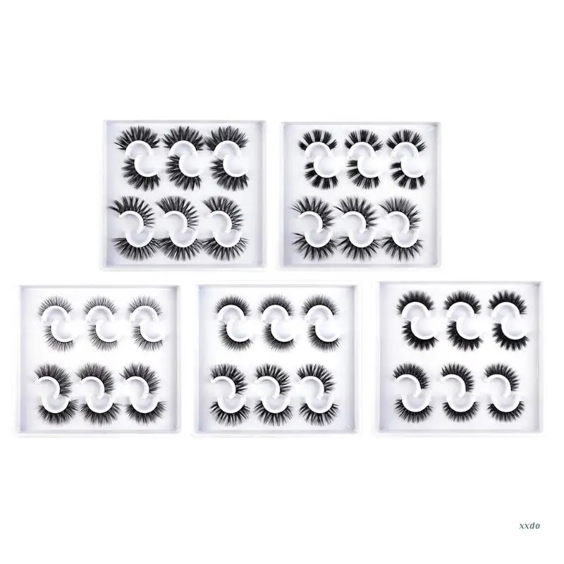 

6 пар ресниц, искусственные ресницы, Мягкие Накладные ресницы, драматический объем, натуральные длинные густые ресницы для наращивания