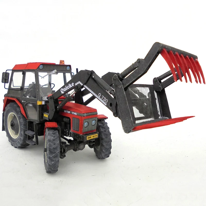 3D Paper Model Zetor 7745 1:32 Tractor 4 Tools Origami Art DIY Adult Handmade Craft Toys ZX-022 023