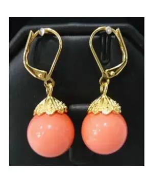 

choices Women Genuine Pink Coral Beads Dangle Clasp Hook Earrings 925 Sterling Silver wedding jewelry earrings