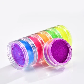 

6 layers Nail Powder Glitter 6 pcs Matte Purple Color Blue Red Orange Yellow Accessories Stage Dust Glitter Nail Art Decoration