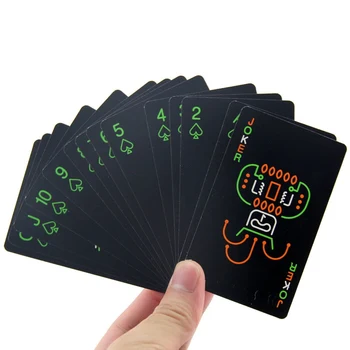 

Luminous Fluorescent Poker Cards Playing Card Glow In The Dark Bar Party KTV Night Luminous Collection Special Poker