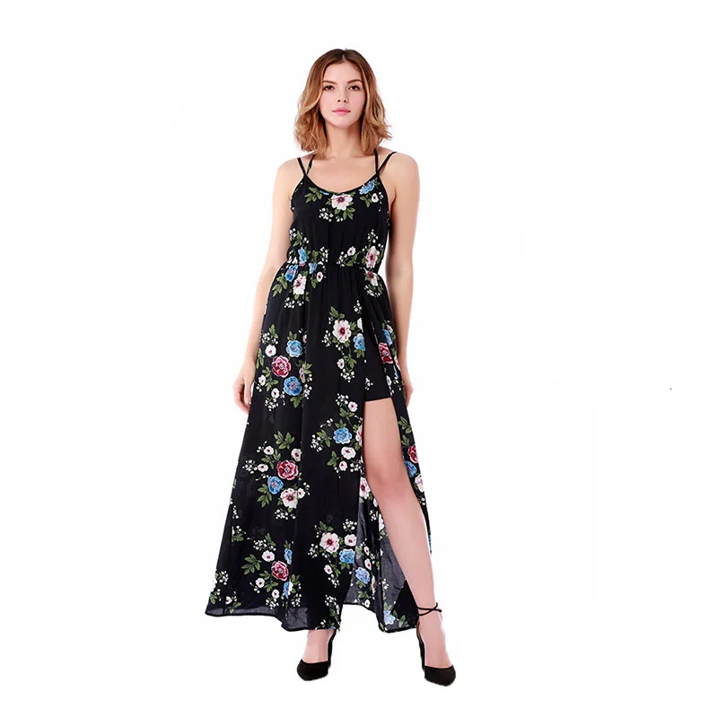 Boho Стиль длинное платье Для женщин топ с открытыми плечами летние платья 2019