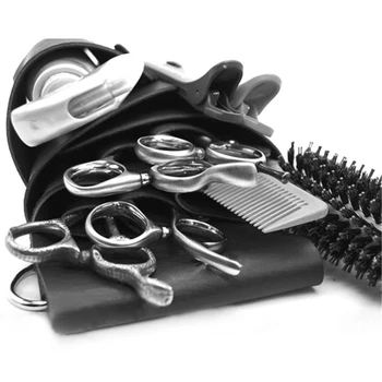 

PU Leather Hairdressing Pouch New Scissors Bag Waterproof Barber Hair Scissor Bag Waist Shoulder Belt Barber Pouch