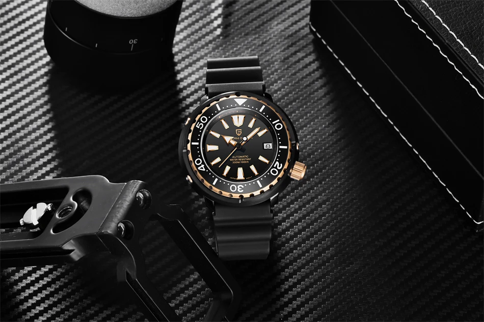 PAGANI DESIGN New 45MM Tuna Diving Wristwatch Men's 300M Waterproof Mechanical Automatic Watches Ceramic Bezel Relogio Masculino