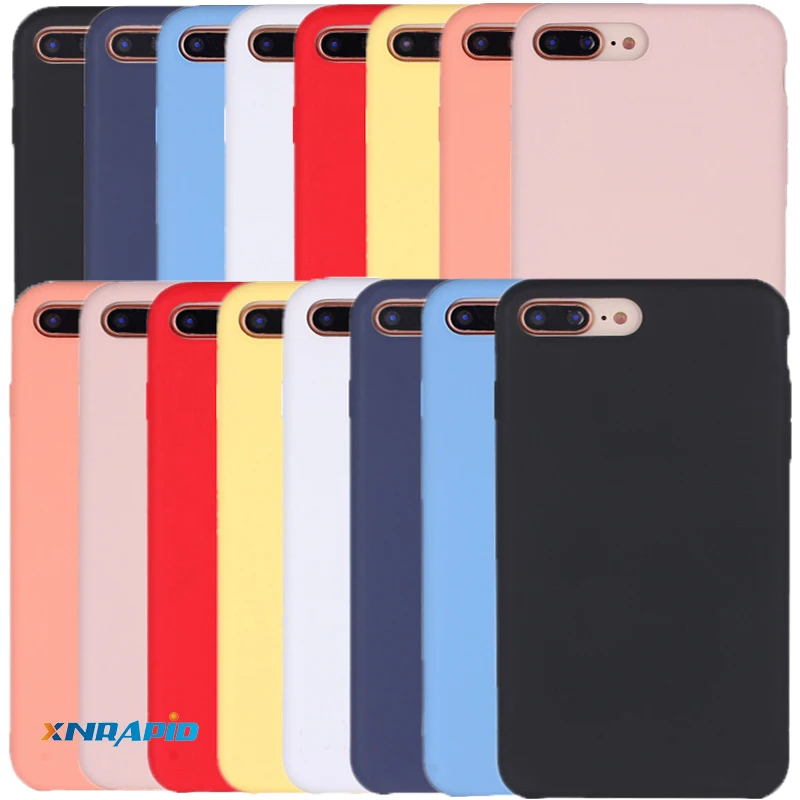 

Original Silicone Case for Apple iPhone 7 8 Plus back cover for iPhone X Xs Max XR 5 5S SE 6 6S Plus case With Retail Box