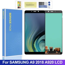 Écran tactile LCD Super AMOLED de remplacement, pour Samsung Galaxy A9 2018 A9s A9 Star Pro SM-A920F/DS=