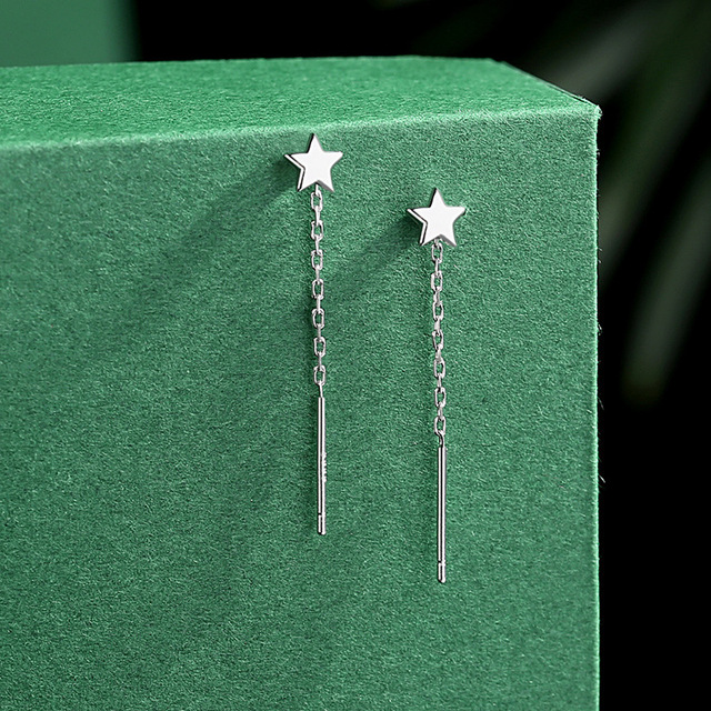 Minimalist Chain Long Tassel Drop Earring For Women Statement Dangle Earrings Personality Ear Line Jewelry Gift