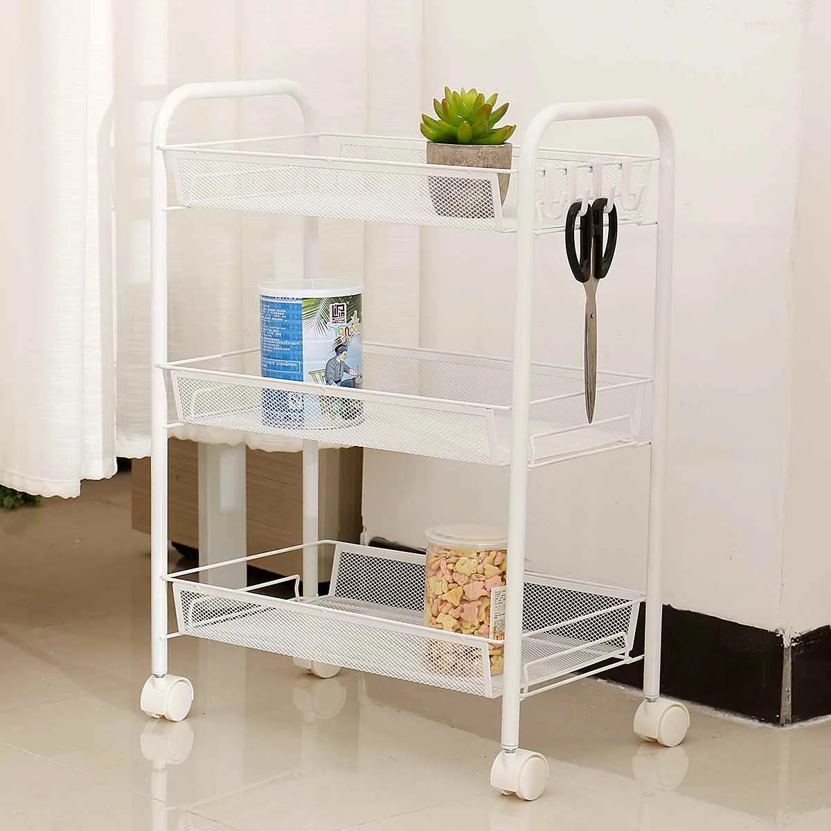  Stainless Shelving Storage Unit Wire Rack Organizer Kitchen Bathroom Countertop Storage Organizer S - 4000531793460