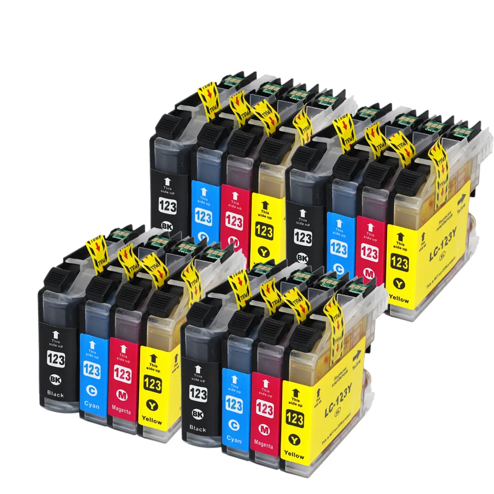 12PK Brother LC123 Ink Cartridge Compatible MFC-J4510DW MFC-J4610DW Printer Ink Cartridge LC 123 MFC-J4410DW J4710DW printer supplies ink cartridge inkjet ink cartridge