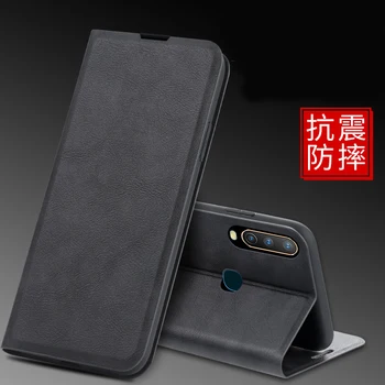 Magnetic Telepon Bisnis Case untuk Vivo Y19 2019 Vivo U20 U3 NEX 3 Iqoo V17 Y17 Neo Pro Cover Kartu pemegang Flip Dompet Tritone