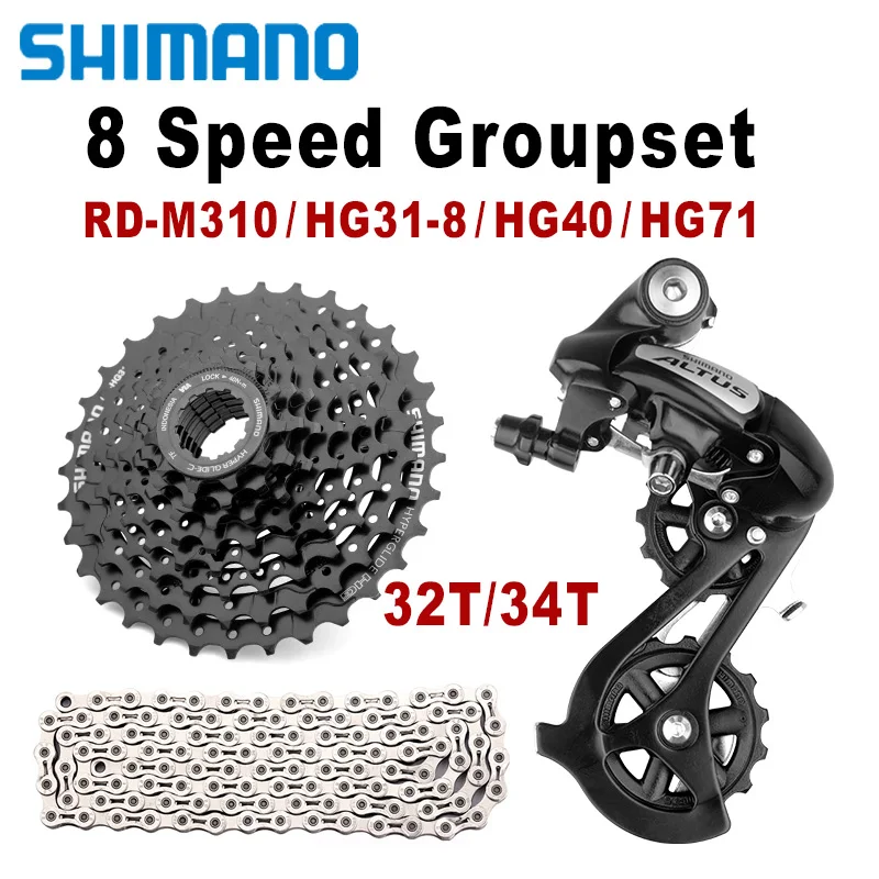 Shimano Altus RD-M310 Speed Groupset HG31 8S K7 32T 34T MTB