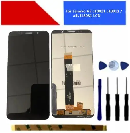 100% протестированный черный 5 45 дюймов для Lenovo A5 L18021 L18011 / a5s l18081 ЖК-дисплей