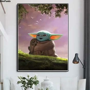 

Baby Yoda Latest Hottest Movie Posters Vintage Art Canvas Print Wall Picture Modern Home Room Wall Decoration