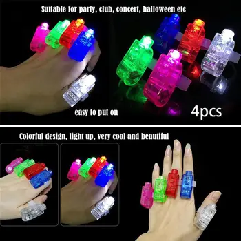 

LED Finger Lights Glowing Dazzle Colour Laser Emitting Lamps Christmas Wedding Celebration Festival Party Decor