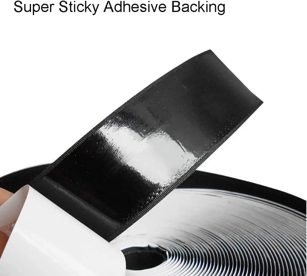 Description Picture 5 of item1Meter Black White Strong Self-adhesive Fastener Tape Hook and Loop White Nylon Sticker With Strong Glue 16/20/25/30/38/50MM