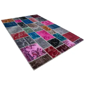 

204x302 Cm Multicolor Handmade Patchwork Rug-7x10 Ft