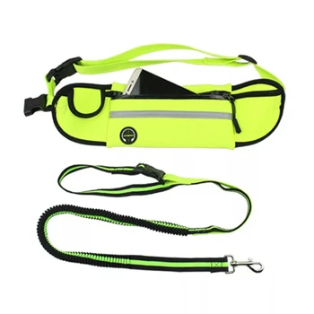 

New Dogs Leash Waist Pocket Waterproof Hands Free Multi Function Dog Belt Running Product Elasticity Adjustable Waist Dog Leashe