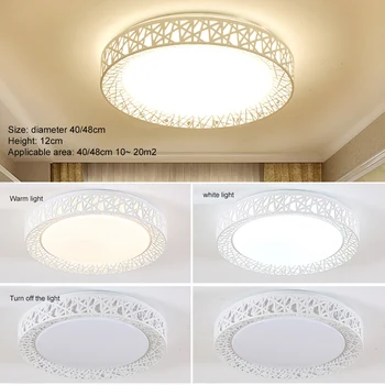 

12W 24W LED Ceiling Light Acrylic Tricolor Dimmable Light Ceiling Lighting Surface Mount Ultra-Thin Ceiling Lamp For home