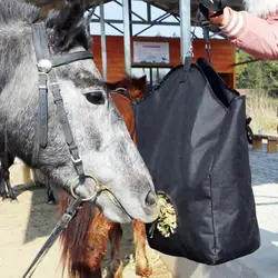 Useful Hay Tote Bag Convenient Hook Slow Feeding Hay Bag  Hay Pouch    Hay Bales Pouch