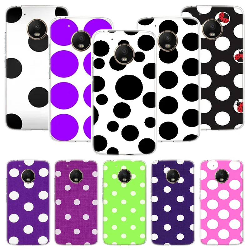

Creative Design Polka Dot Case For Motorola Moto G7 G6 G5S G5 E4 Plus G4 E5 Play X4 Power TPU Patterned Customized Phone Cover
