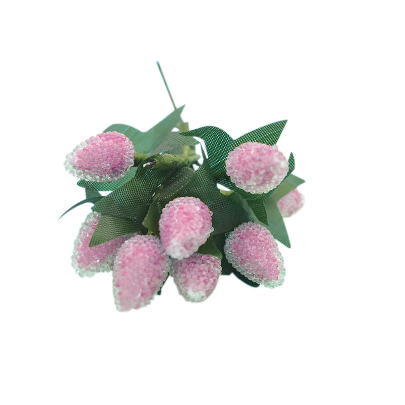 Свадебное украшение розовый искусственный цветок вишня тычинки ягоды DIY цветок венки декоративный торт подарочная коробка Свадебный декор