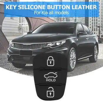 

3 Button Remote Key Fob Case Rubber Pad For Hyundai I10 I20 I30 IX35 for Kia K2 K5 Rio Sportage Flip Key