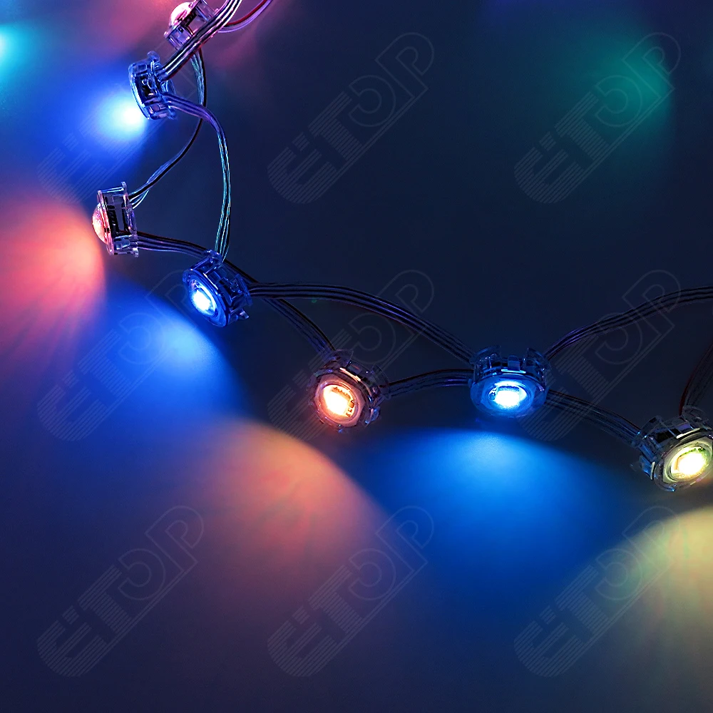 DC12V WS2811 20mm Diameter Led Digital Pixel Screen Grid Modules SMD 5050 RGB Waterproof Addressable Led Point Light String