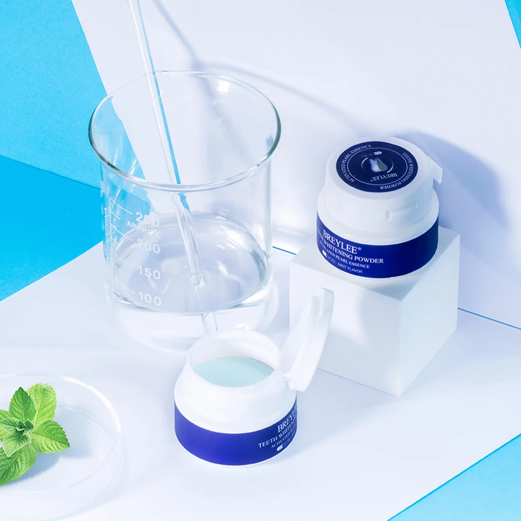 BREYLEE  Teeth Brightening Whitening Powder Polish Toothpaste Tooth Kit Teeth Cleaning Oral Hygiene Remove Plaque Stains