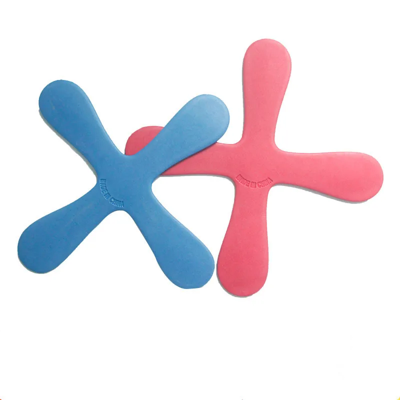 1Pc Random Color Цвета Бумеранг Спорт на открытом воздухе светящиеся открытый парк специальные летающие игрушки летающий диск летающая тарелка сплошной цвет - Цвет: 1Pc Random Color