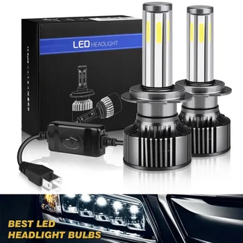 

2pcs H7 2400W 360000LM LED Headlight 6-Side Canbus Bulb 6000K High Low Beam Fog Lamp Accessories Parts