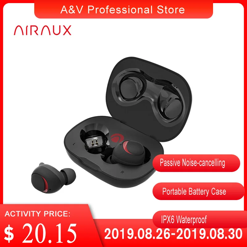 

AIRAUX True Wireless Bluetooth Earphone Hi-Fi Headset Stereo Headphone Waterproof with Mic For BlitzWolf brother In Stock