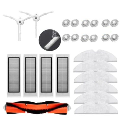 Xiaomi Roborock Robot S50 S5 Vacuum Cleaner Spare Parts Kits Mop Cloths Wet Mopping Filter Side Brush Water Tank