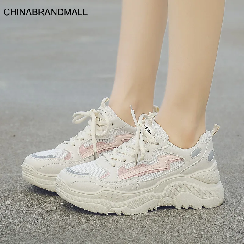 

Chunky Sneakers Women Thick Bottom Casual Platform Shoes Women Outdoor Brand New Walking Footwear Size 35-42 Chaussure Femme
