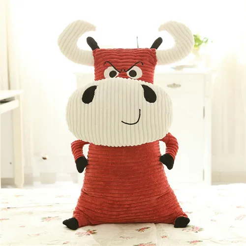 Fancytrader 47'' Pop Anime Ox Plush Toy Giant Soft Stuffed Cow Cattle Hugging Pillow Birthday Gift Home Deco 120cm 2 Colors (10)