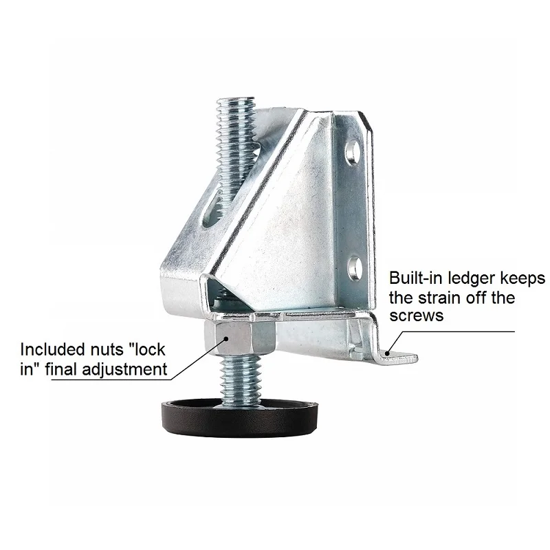 4 шт. углеродистая сталь Регулируемая высота с резьбой выравнивание скользит ноги сверхмощные металлические выравнивающие ножки для мебели и шкафа