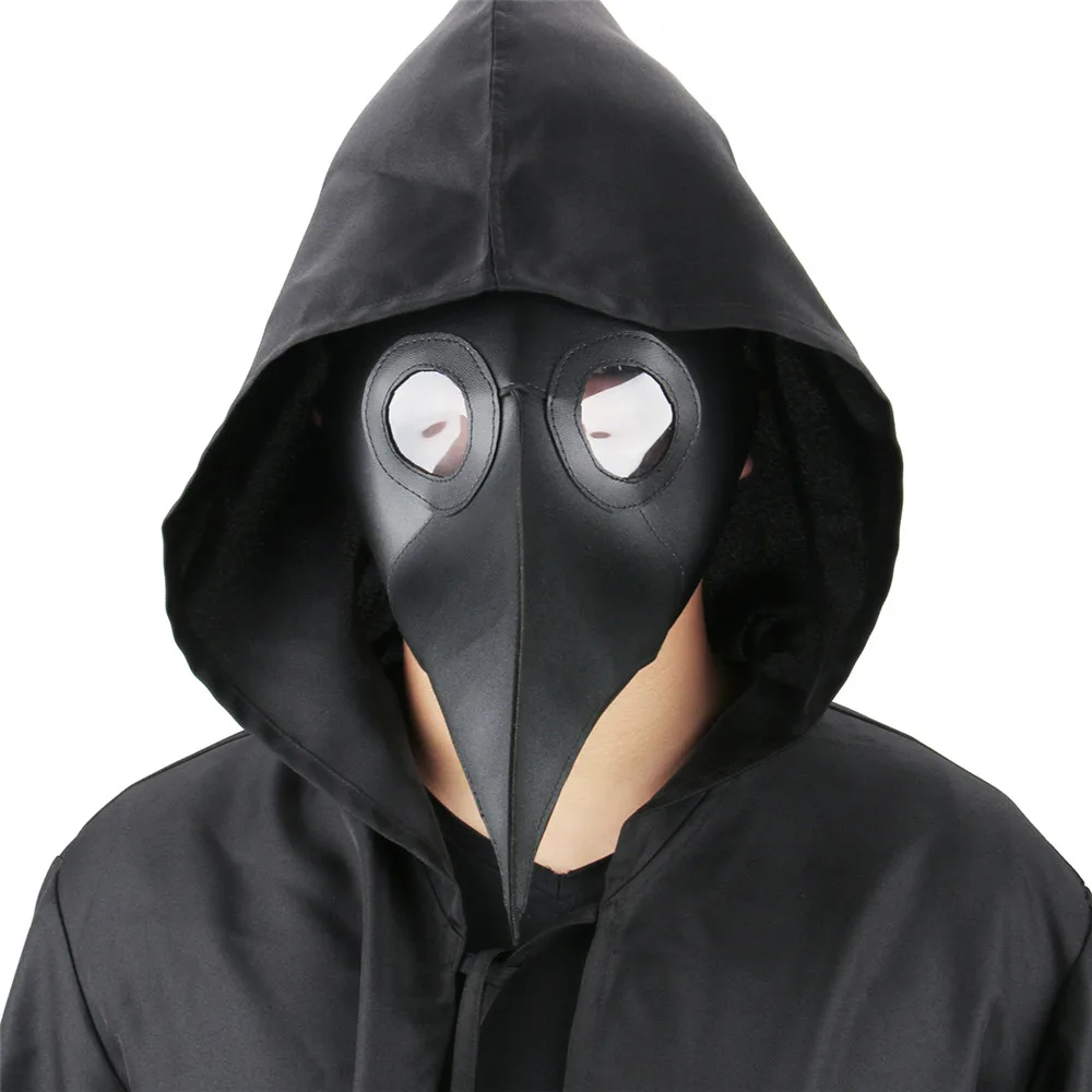 Vintage Steampunk Plague Doctor Masks PU Leather Birds Beak Masks Gothic Masquerade Ball Masks Halloween Cosplay Props (6)