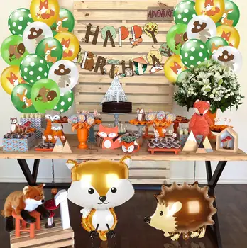 

Woodland Party Balloon Garland Jungle Safari Party Decor 1st Birthday Party Decor Kids Woodland Animal forest Party Supplies